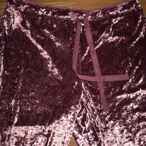 Velvet pajama pants